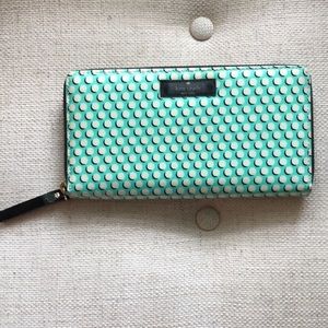 Kate Spade polka dot zip wallet